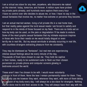 \"They will always have their way with me\" - I am my wife\'s pimp, tell me what you want