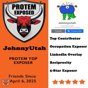 PROTEM TRUSTED EXPOSERS: Follow @JOHNNYUTAH, Download, vote and extend all his galleries - I come to Protem to see his galleries.