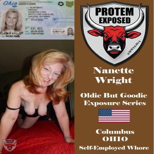 NANETTE WRIGHT: Columbus, OHIO - PROTEM Oldie but Goodie Series: (BROWN Series)
