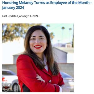 Employee of the month Melaney shows her hairy cunt!