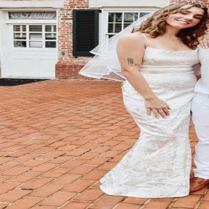 Here comes the bride. Exposed open wide. Sydney Keplinger